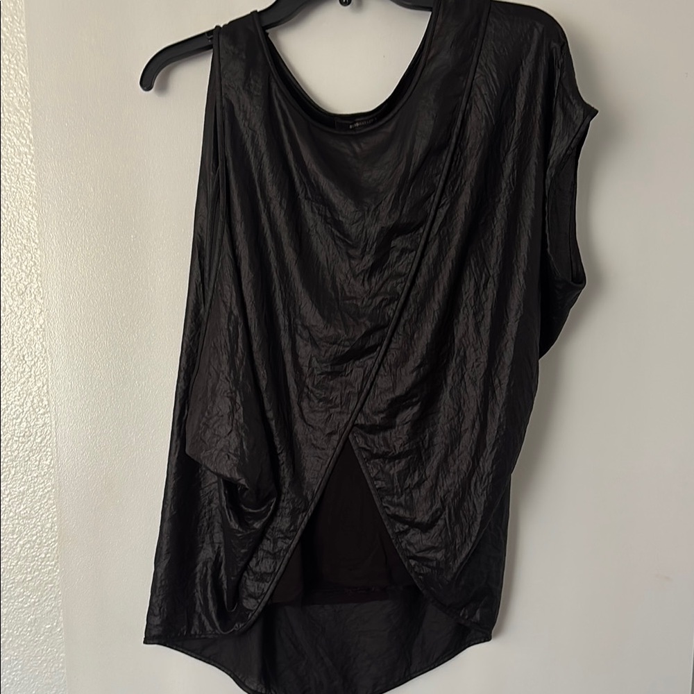 BCBGMaxAzria Black Draped Blouse